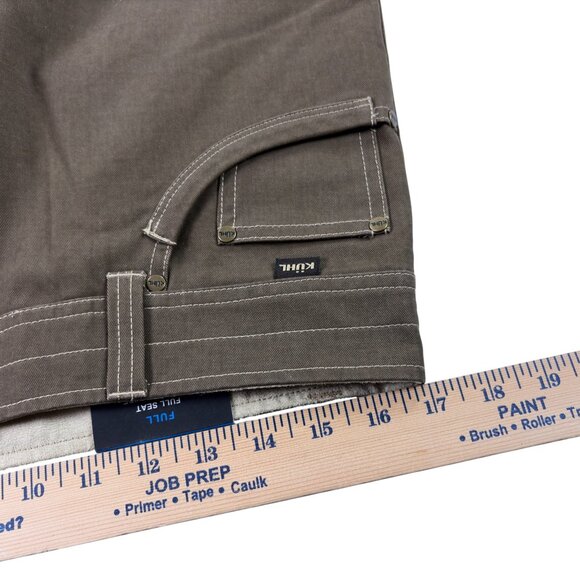 KUHL Flannel Lined HOT RYDR Pants Mens 34 x 30 Vintage Patina Dye Dark Khaki NWT - Picture 8 of 10